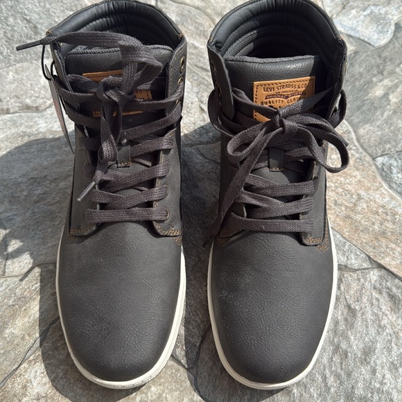 NWT Levi's Fletcher II Waxed Fashion High-Top Mens Sneaker Size 9.5 - Picture 3 of 5